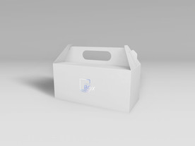 白色手提空白纸质包装盒样机