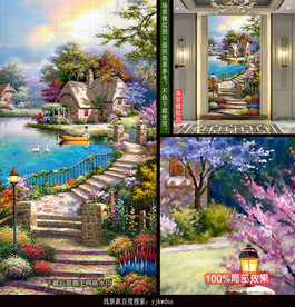 唯美庭院别墅风景