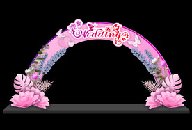 情人节门头 拱门