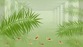 北欧叶子九鱼走廊