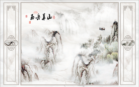 西岳华山电视墙背景