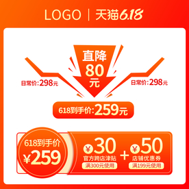 618年中大促价格曲线图模板