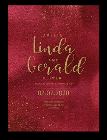 手绘红色婚礼迎宾海报