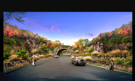 道路效果图 景观效果图
