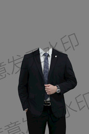 证件照半身西装