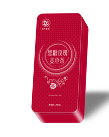 黑糖玫瑰姜枣茶-罐装包装设计