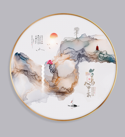 高山流水烟雾装饰