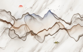 水墨纹大理石背景墙