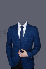 证件照半身西装模板