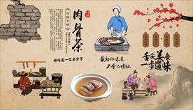 肉骨茶背景墙