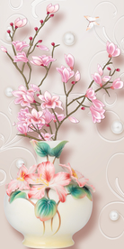 花瓶玄关背景装饰画图片