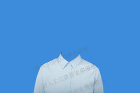 证件照浅蓝色衬衫