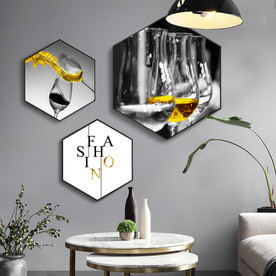 金色酒杯餐厅装饰画