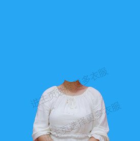 女生证件照短袖半身