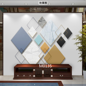 菱形几何背景墙