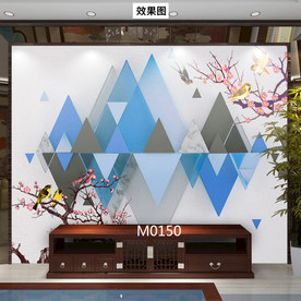 几何三角形 立体桃花轻奢