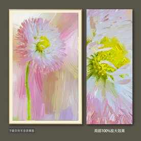清新花朵油画装饰画