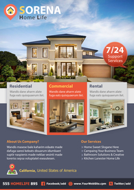 房地产酒店民宿短租中介海报传单