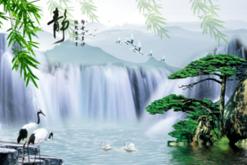 山水画 水墨山水画 意境山水画