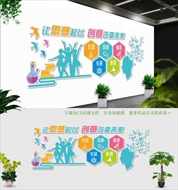 科学创意文化墙