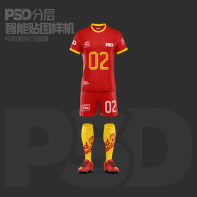 足球服装样机