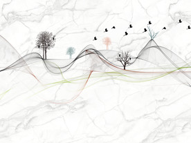 大理石纹抽象线条背景墙