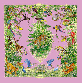 动物丛林雨林方巾