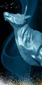 牛动物背景墙贴纸墙纸玄关