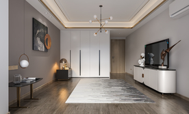 现代背景墙 卧室3D效果摄影墙