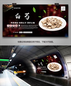 白芍海报灯箱展板展架挂画单页