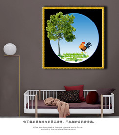 新中式山水画意境山水画油画风景