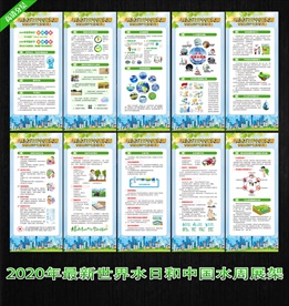 世界水日展架 中国水周挂图