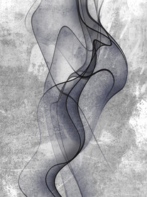 线条水墨山水画