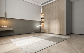 极简现代卧室靠床背景墙