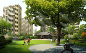 住宅小区 景观绿化效果图