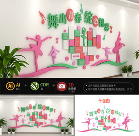 舞蹈校园文化墙