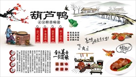 胡芦鸭背景墙