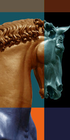 简约骏马客厅玄关装饰画