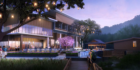 风景区度假酒店 景观效果图