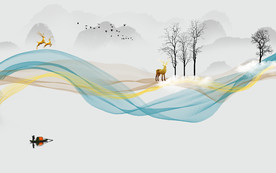 新中式电视背景墙