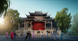 古镇戏台效果图