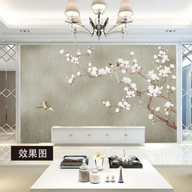 玉兰花开 花鸟图