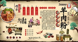 羊肉粉背景墙