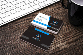 简约通用名片双面PSD展开图