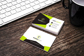 简约通用名片双面PSD展开图