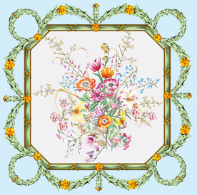 方巾 丝巾 花朵方巾