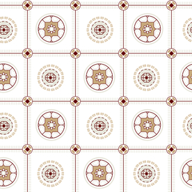 欧美风抽象几何图形乱花格子