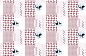 中国风抽象格子乱花