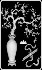 花瓶灰度图