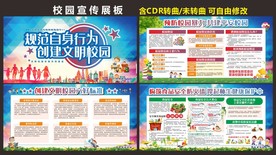 创建文明校园展板宣传栏